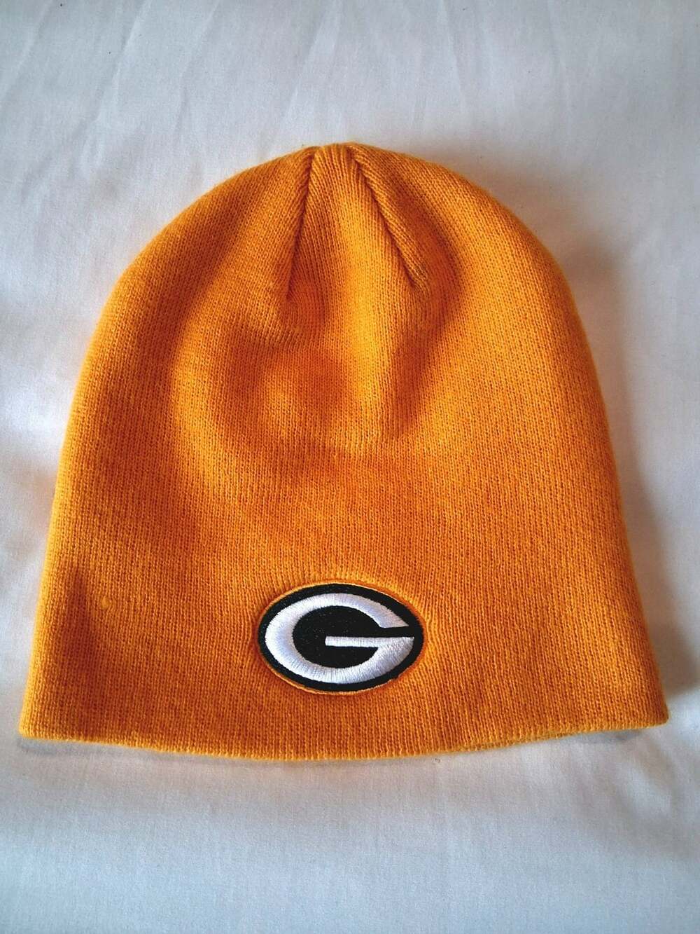 NFL Team Apparel Green Bay Packers Beanie Hat OSFA Gold Knit